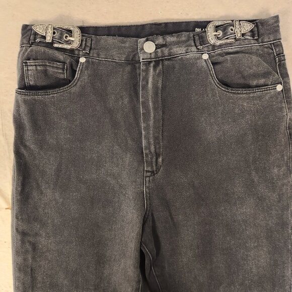 BLANKNYC Jeans The Bleeker High‎ Rise Skinny Western Buckles Black Sz 29 EUC - Picture 2 of 16